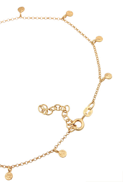 ELLI Fußschmuck Plättchen Organic Look 925 Silber