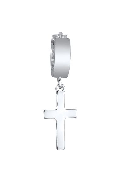 KUZZOI Ohrringe Creole Kreuz Scharnier Tekli 925 Silber