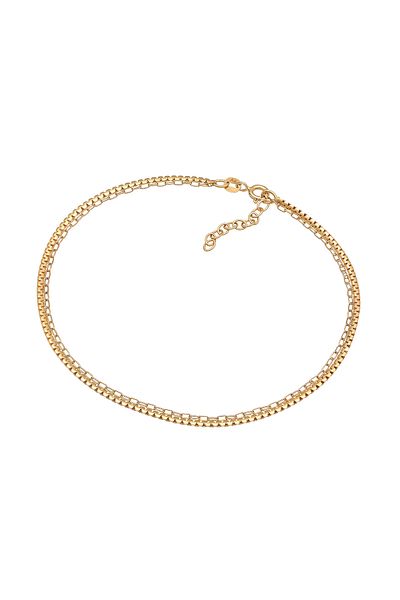 ELLI Fußschmuck Schlangenkette Glieder Temel Katman 925 Silber