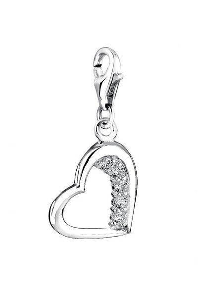 Nenalina Charm Herz Anhänger Zirkonia 925 Sterling Silber