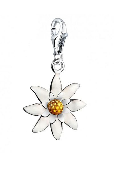Nenalina Charm Edelweiß Silber-Anhänger Tracht 925er Silber