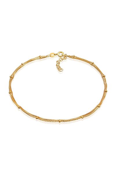 ELLI Fußschmuck Kugel Gliederkette Layer Look 925 Silber