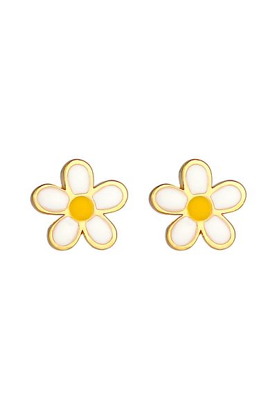 ELLI Ohrringe Kinder Blume Flower Emaille 925 Silber