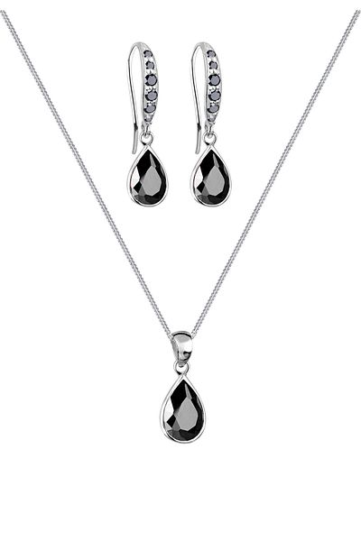 ELLI Schmuckset Tropfen Zirkonia 925 Sterling Silber