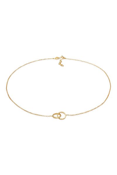 ELLI Halskette Choker Ringe Kreis Minimal Trend 925 Silber
