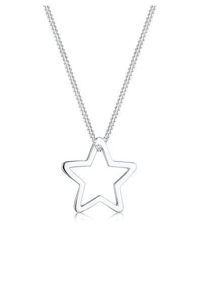 ELLI Halskette Panzerkette Stern Anhänger Weihnachten 925 Silber