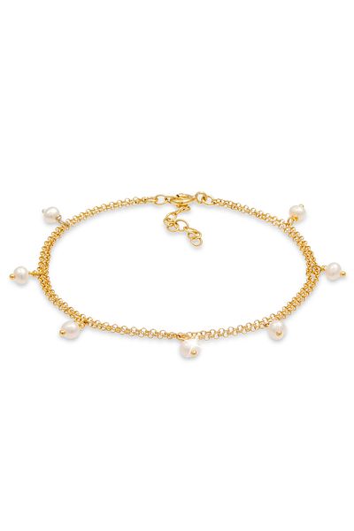 ELLI Armband Frau Süßwasser-Zuchtperle Anhänger Verspielt Aus 925 Sterling Silber