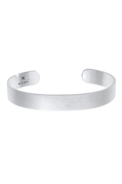 KUZZOI Kol Bandı Herren Armreif Offen Glanz Breit Basic 925 Silber