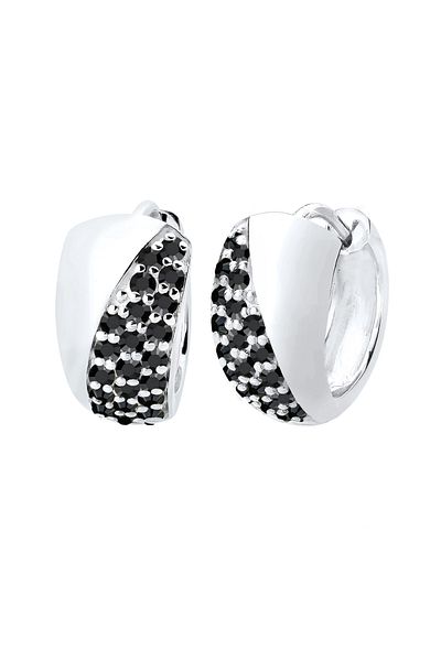 ELLI Ohrringe Creolen Elegant Crystal Silber