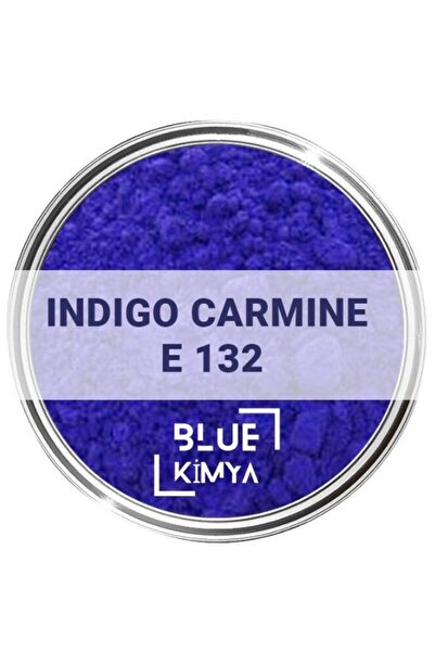 Blue Kimya Indigo Carmine E132 Indigo Karmin Koyu Mavi Toz Gıda Boyası 50 Gr