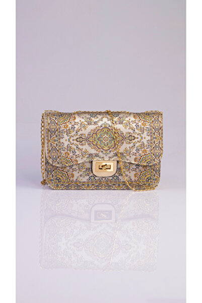 MOTTİF İSTANBUL Zincirli Osmanlı Dokuma Kilim Omuz Çanta 1018.02