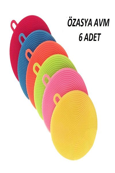 Fashion Base 6 PCS Silicone Dishwashing Brush Non-Burning