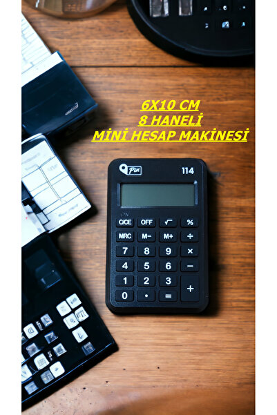 SEYFİKİRTASİYE 6X10 CM 8 HANE MİNİ HESAP MAKİNESİ SİYAH