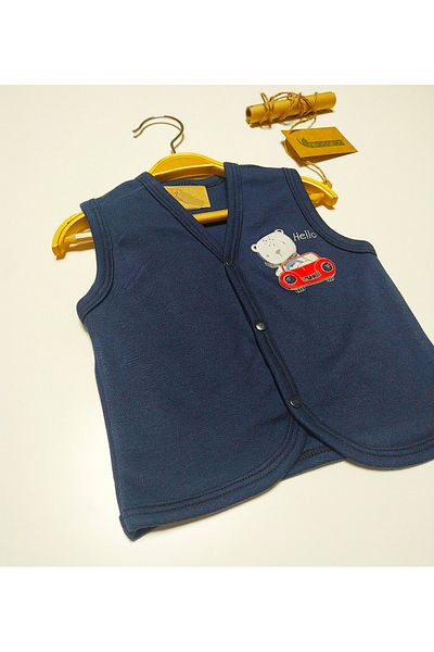 nc gift Cotton Printed Snap Fasten Baby Vest