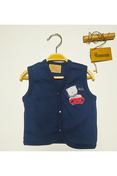 nc gift Cotton Printed Snap Fasten Baby Vest