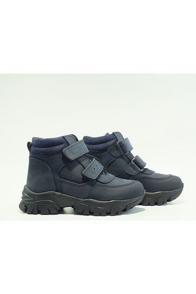 Toddler Cizme din piele naturală cu vârf de protecție cu velcro dublu