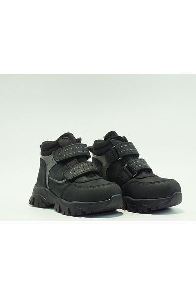 Toddler Genuine Leather Boots with Double Velcro Protected Toe