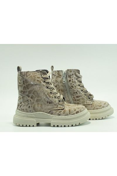 Toddler Patterned Zippered Genuine Leather Boots