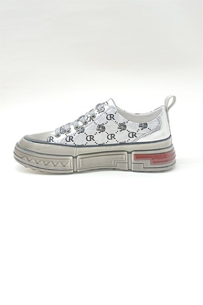 Guja Patterned Special Coated Gray Men's Sneakers