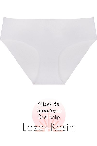 Humaone 100% βαμβακερό εσώρουχο 6 τεμαχίων, ειδικά κομμένο με λέιζερ, λευκό