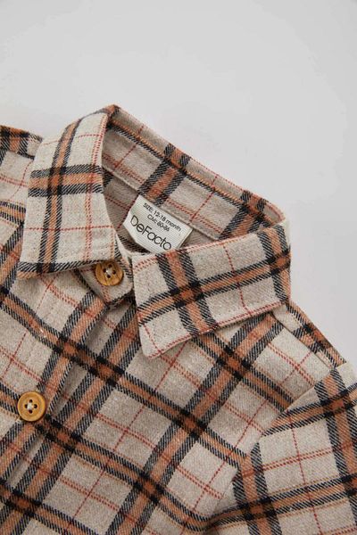 DeFacto Baby Girl Checkered Long Sleeve Flannel Dress