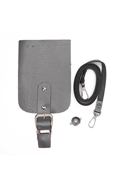 Ritzz Sa kopčom Preklopni telefon Torba Set Siva - Srebrna