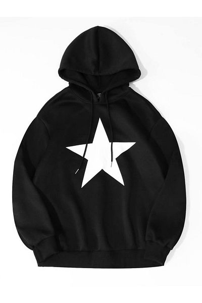 Gofeel Φούτερ Harajuku Rockstar με στάμπα Vintage Oversize - Gofeel