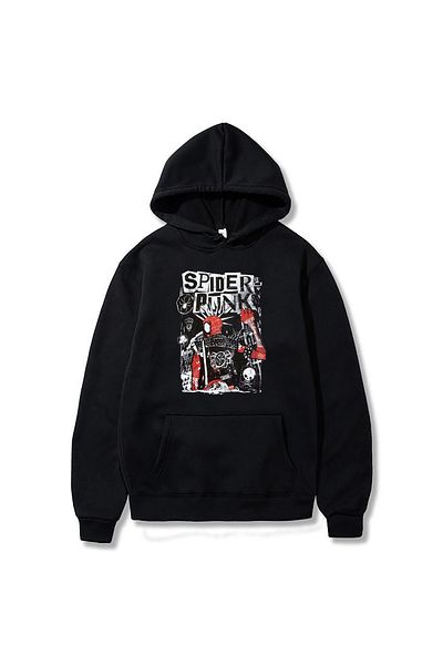 Gofeel Harajuku Spider Punk μοτίβο Oversize Vintage φούτερ - Gofeel