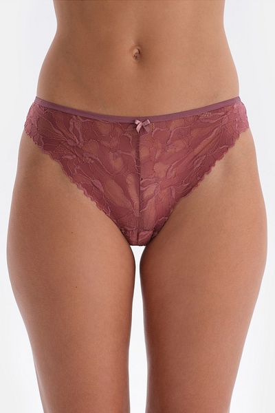 Dagi Chiloți brazilian din dantelă Dusty Rose