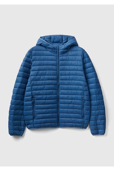 United Colors of Benetton Men's Eco-Recyle Denim Padded Pufa Coat