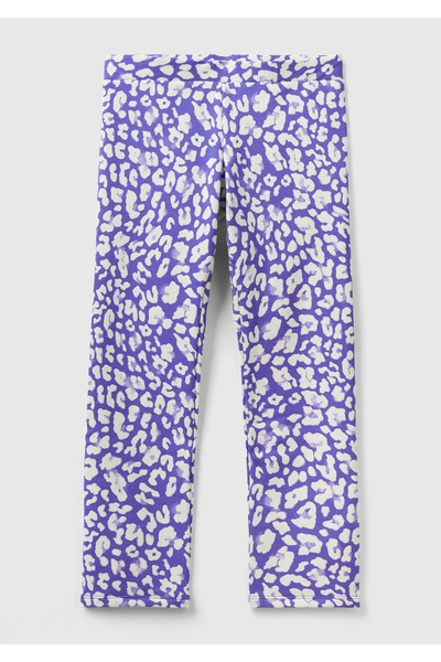 United Colors of Benetton Момичешки клин с мотив на лилав леопард