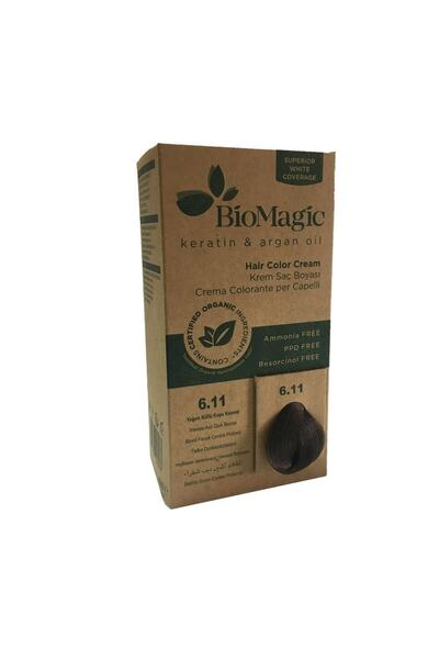 BIOMAGIC Saç Boyası Yoğun Küllü Koyu Kumral No: 6.11