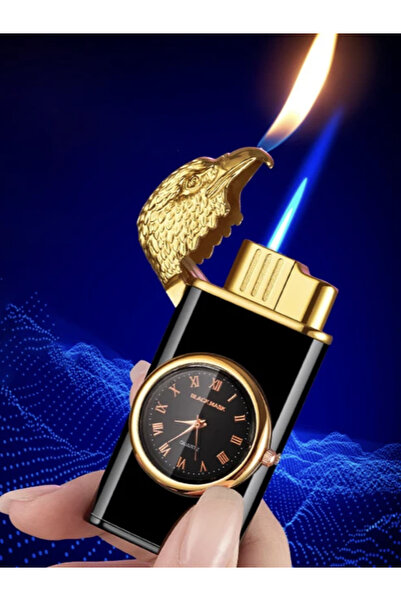 AVİPOLES Kartallı Saatli Çakmak Saatli Çakmak Çarşı Rüzgarda Sönmez Turbo Gazlı Çakmak