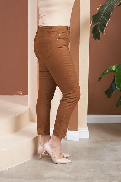 RMG Plus Size Camel Color Cotton Trousers