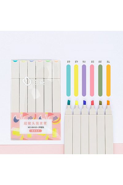ASTAMON Morandi 6-Color Quality Pocket Type Marking Marker Set Soft Colors-Type 5