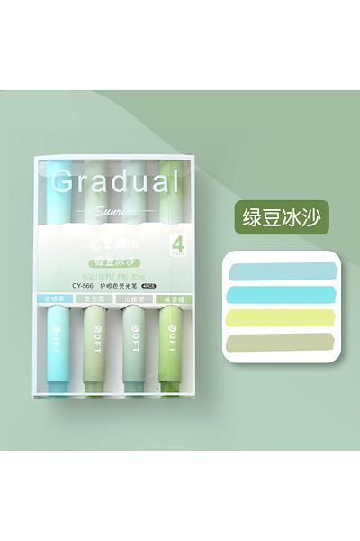 ASTAMON Colored Marking Marker Pen Set GREEN Pocket Type Marker Marking Pen Soft Colors