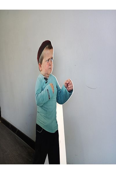 dakik reklam Hasbulla Magomedov Model Cardboard Man Green Boxer Small Man Model 95cm