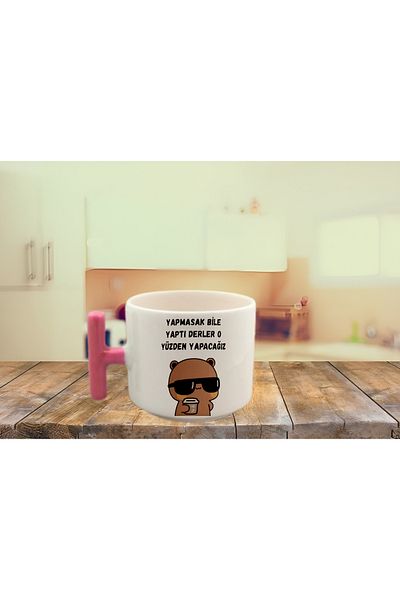 GünayStore EVEN IF WE DON'T DO IT, THEY SAY HE DID IT, THAT'S WHY WE WILL DO IT. TEXT PRINTED COLOR T HANDLE NESCAFE & LATTE CUP