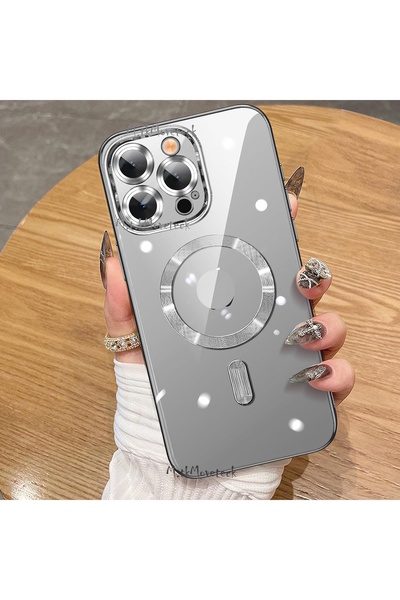 m.tk moveteck İphone 15 Pro Max Kılıf Magsafe Wireless Şarj Destekli Parlak R...