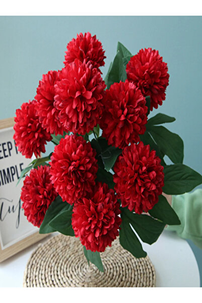 ledison 7 متشعب أقحوان كرة الثلج نجمة زهرة حمراء