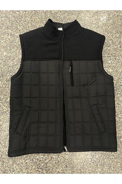 BYBEYEMS GİYİM THICK FLEECE QUILTED WINTER VEST WITH BUCKET MODEL