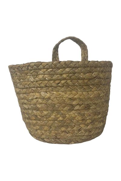 T.Concept T. Concept Rattan Wicker Decorative Basket - Single Handle, Thread and Multi-Purpose, Hanger Basket Large