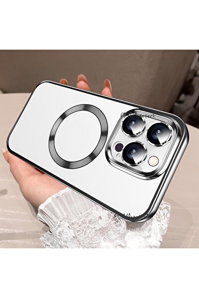 m.tk moveteck İphone 15 Pro Max Kılıf Kamera Lens Korumalı Logo Gösteren Arka...