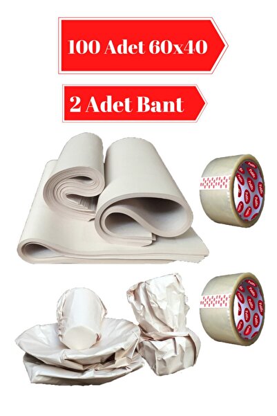 Palifix 2'li Set 100 Adet 60x40 Tabak-bardak Sarma Taşıma Taşınma Kağıdı 2 Ad...