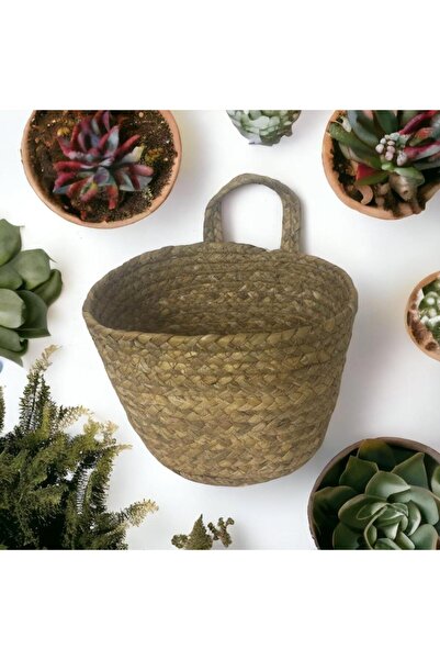 T.Concept T. Concept Rattan Wicker Decorative Basket - Single Handle, Thread and Multi-Purpose, Hanger Basket Large