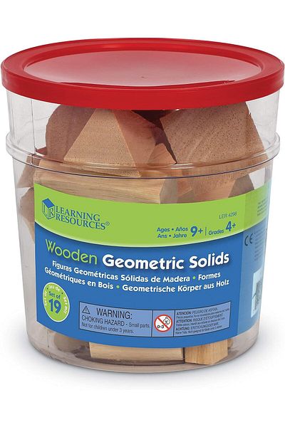Learning Resources Wooden Geometric Shapes 19 Pieces