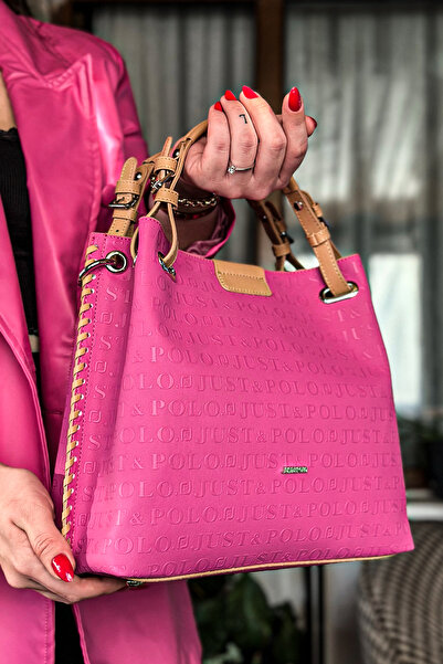 Just Polo Large Size Knitted Detailed Casual Cut Crossbody Women's Shoulder B...