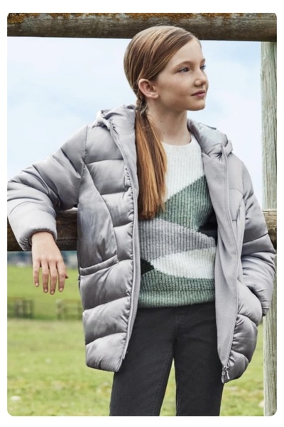 MAYORAL Kız Çocuk Uzun Parlak Dolgulu Kışlık Mont