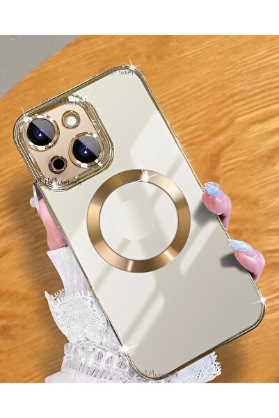 m.tk moveteck İphone 15 Kılıf Kamera Lens Korumalı Logo Gösteren Arkası Şeffaf Kenarları Renkli Titanium