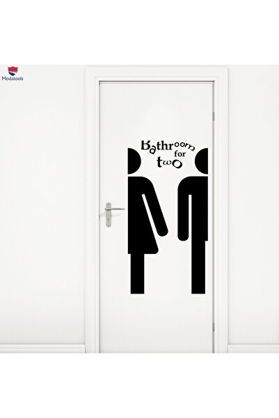 Modatools Banyo Dekoratif Duvar Kapısı Banyo için İki Tuvalet WC Dekor Sanat ...
